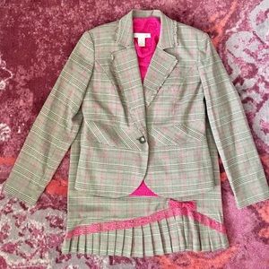 Suit set blazer skirt top size 6 women's 3 pc